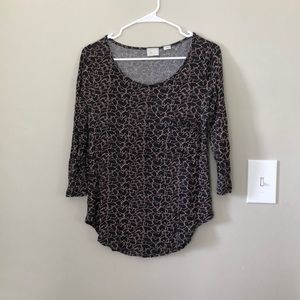 Anthropologie heart pattern blouse